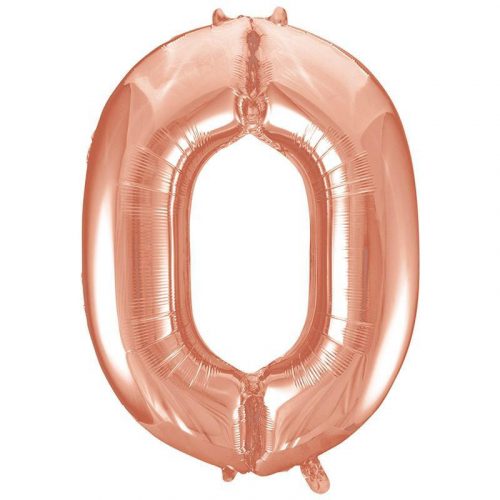 34 inch-es 0 Rózsaarany - Rose Gold Számos Super Shape Fólia Lufi