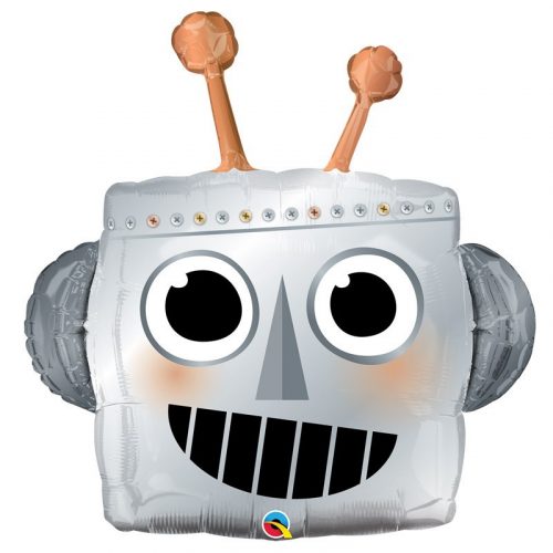 35 inch-es Robot Fej - Robot Head Super Shape Fólia Lufi