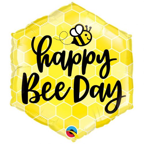 20 inch-es Méhecske Mintás - Happy Bee Day Fólia Lufi