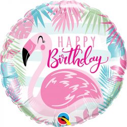 18 inch-es Birthday Pink Flamingo Fólia Lufi