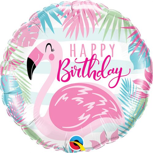 18 inch-es Birthday Pink Flamingo Fólia Lufi