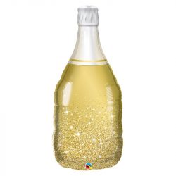   39 inch-es Arany Pezsgősüveg - Golden Bubbly Wine Fólia Lufi