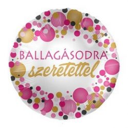   17 inch-es Ballagásodra Szeretettel Rózsaszín Pasztell Konfettis Parti Fólia Lufi