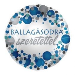   17 inch-es Ballagásodra Szeretettel Kék Pasztell Konfettis Parti Fólia Lufi