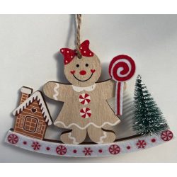 karácsonyi fa mézeskalács figura 15*10cm kislány