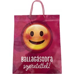   Dísztáska Ballagási közepes " Ballagásodra szeretettel!"  RÓZSASZÍN Mosolyka