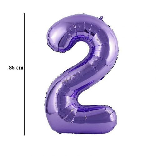 34 inch-es 2 Lila - Purple Számos Super Shape Fólia Lufi