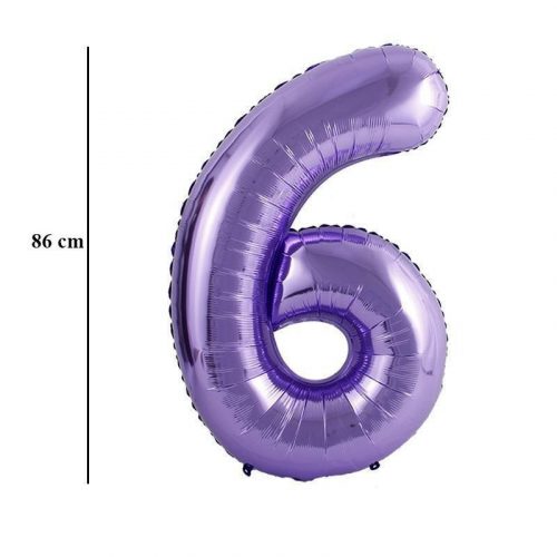 34 inch-es 6 Lila - Purple Számos Super Shape Fólia Lufi