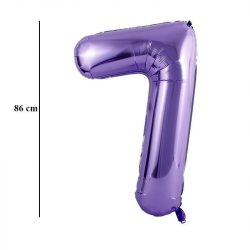 34 inch-es 7 Lila - Purple Számos Super Shape Fólia Lufi