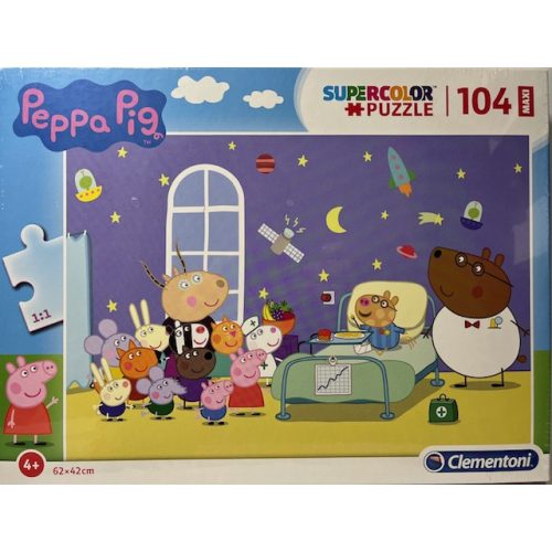 Puzzle Clementoni 104 db-os   Super Color Maxi 62x42cm Peppa Pig