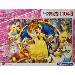   Puzzle Clementoni 104 db-os   Super Color Maxi 62x42cm Princess