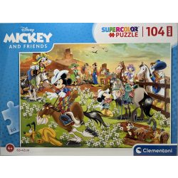   Puzzle Clementoni 104 db-os SuperColor Maxi 4+ "Mickeyand friends" 