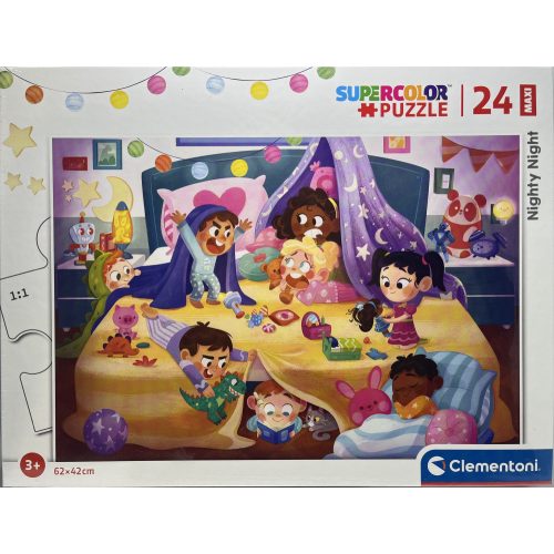 Puzzle Clementoni 24db-os 3+ Supercolor Maxi  "Nighty Night"