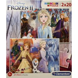 Puzzle Clementoni 2x20 db-os  27x19cm Supercolor Frozen II