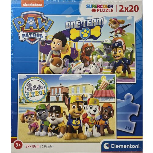 Puzzle Clementoni 2x20 db-os  27x19cm Supercolor Paw Patrol