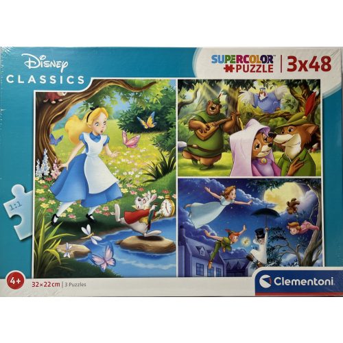 Puzzle Clementoni 3x48 db-os 4+ Supercolor Disney Classics