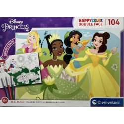   Puzzle Clementoni 104 db-os Super Color 6+ "Princess" Kifestős