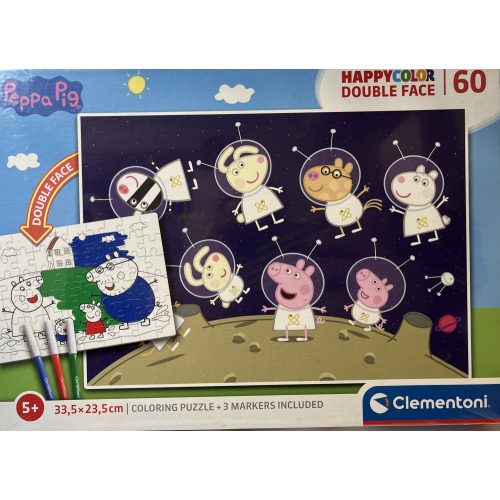 Puzzle Clementoni 60 db-os  33,5x23,5cm Peppa Pig festős