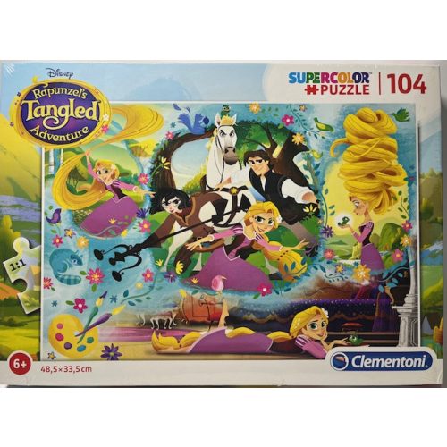 Puzzle Clementoni 104 db-os Super Color 6+ "Rapunzels Tangled Adventure"