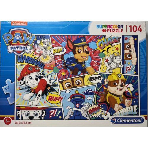 Puzzle Clementoni 104 db-os SuperColor 6+  "Paw Patrol"