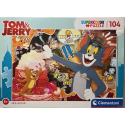   Puzzle Clementoni 104 db-os SuperColor Maxi 6+ "Tom and Jerry" 