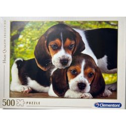   Puzzle Clementoni 500 db-os 49x36cm Beagle Kiskutyák Close Together