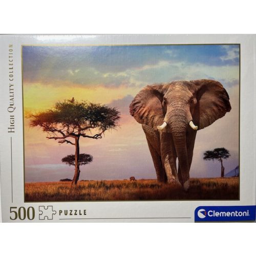 Puzzle Clementoni 500 db-os Elefánt Afrikan Sunset