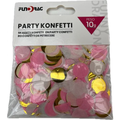 Party konfetti rózsaszín, lányos