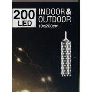 Égő Ledes 200led 10*200cm meleg fehér 220V IP44