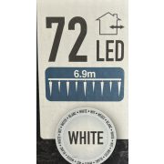 Jégcsap 72 led hideg fehér, 8 funkció, időzítő  6,9m (20/30cm jégcsapok 9db)