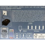 Égő Ledes 240led 18m szines Solar+USB töltő+távirányító 13 funkció