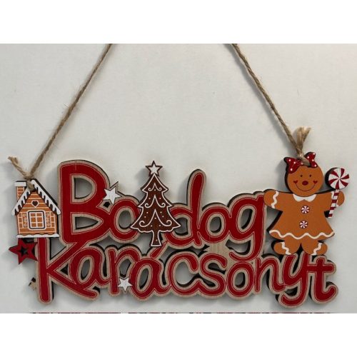 Fa akasztós "BOLDOG Karácsonyt"